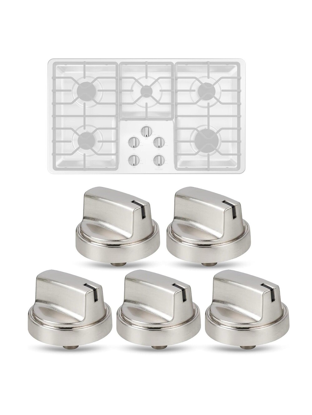 Gas Stove Knobs for GE Range Surface Burner WB03X29300 5 Piece